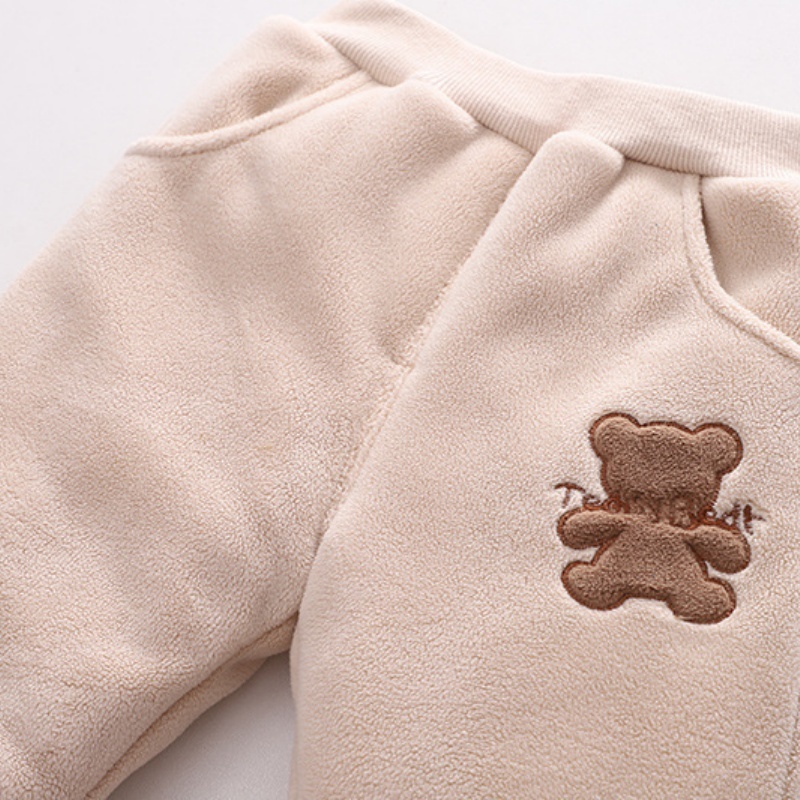 2pcs Baby Boy/Girl Bear Thickened Hooded with Bear Bag Set