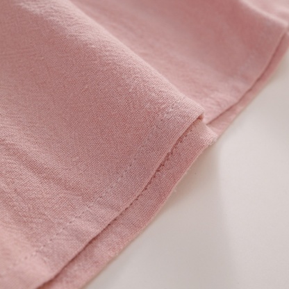 Baby Girl Pink Bubble Sleeve Bear Embroidered Long Sleeve Dresses