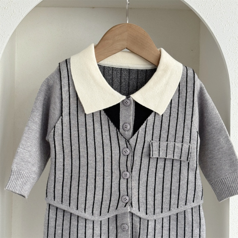Baby Boy Gentleman Long Sleeve Romper