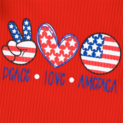 Baby Girl Independence Day Letter USA Print Lace Short Sleeve Romper with Hairband 