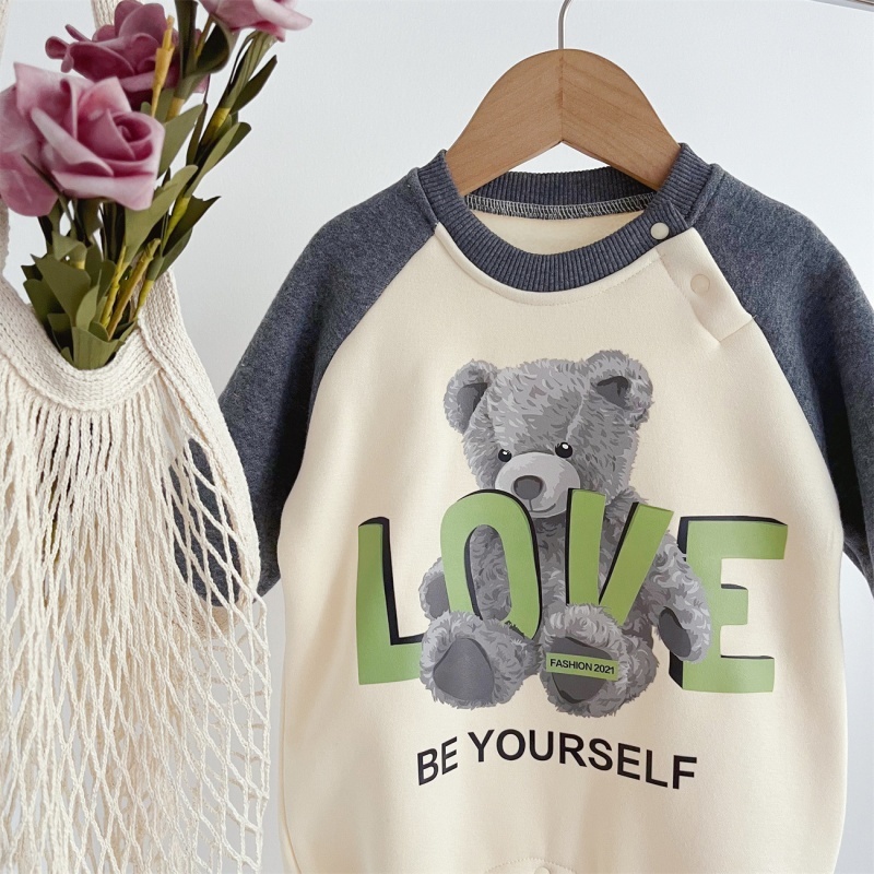 Baby Casual LOVE Bear Fleece Romper