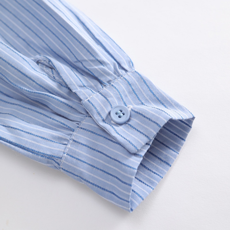 Baby Girl College Style False Two Piece Striped Clashing Long Sleeve Dress