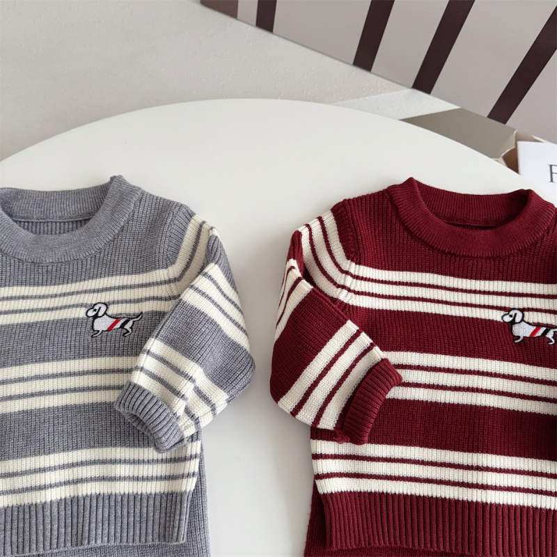 Baby Boy Sweater Stripe Two-Piece Set