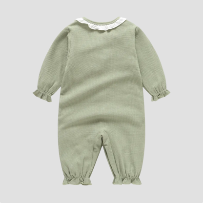 Baby Waffle Solid Color Romper