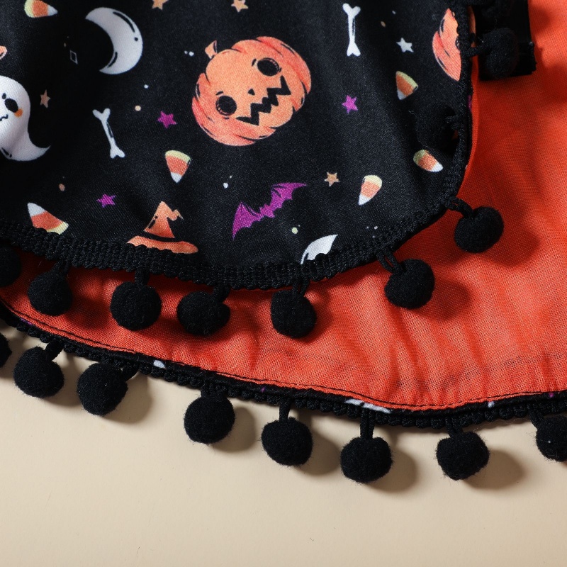 Baby Girl Halloween Tulle Dress Cape Two Piece Set