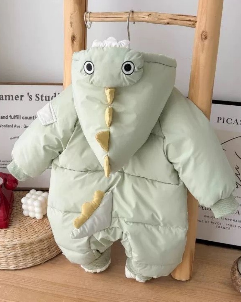 Baby Boy Dragon Padded Long Sleeve Romper