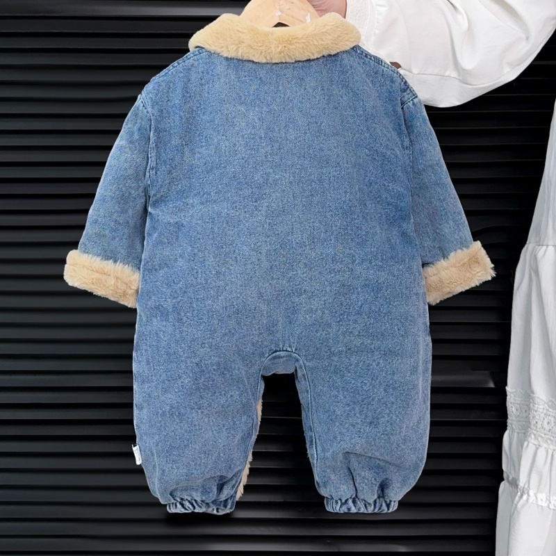 Baby Boy Fleece Long Sleeve Romper