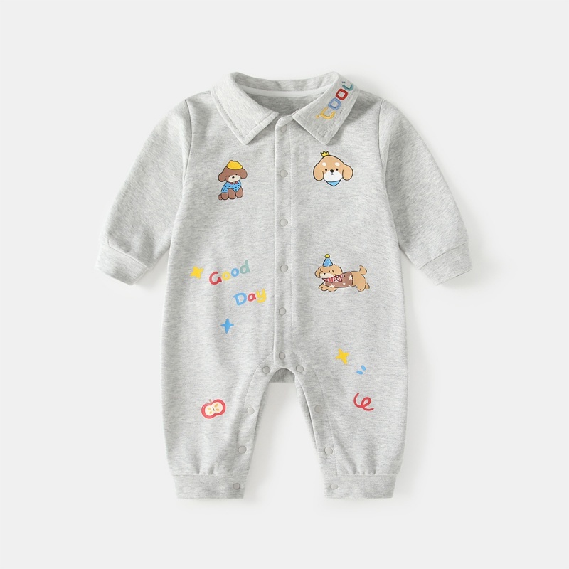 Baby Boy Puppy Print Romper