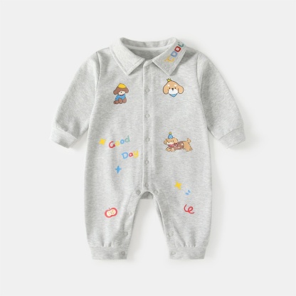 Baby Boy Puppy Print Romper