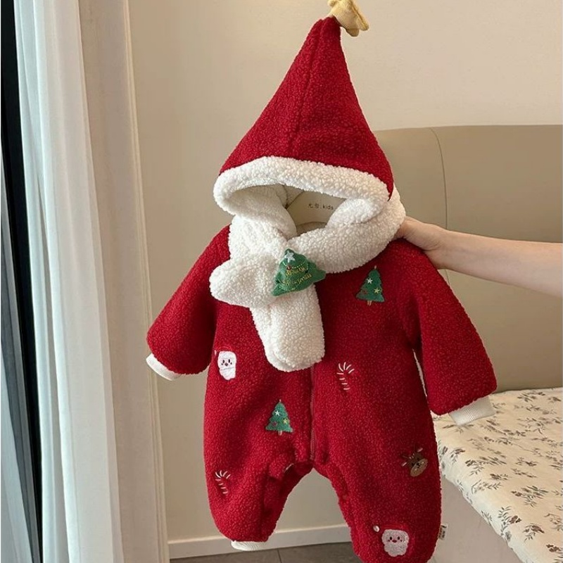 Baby Unisex New Year Fleece Romper