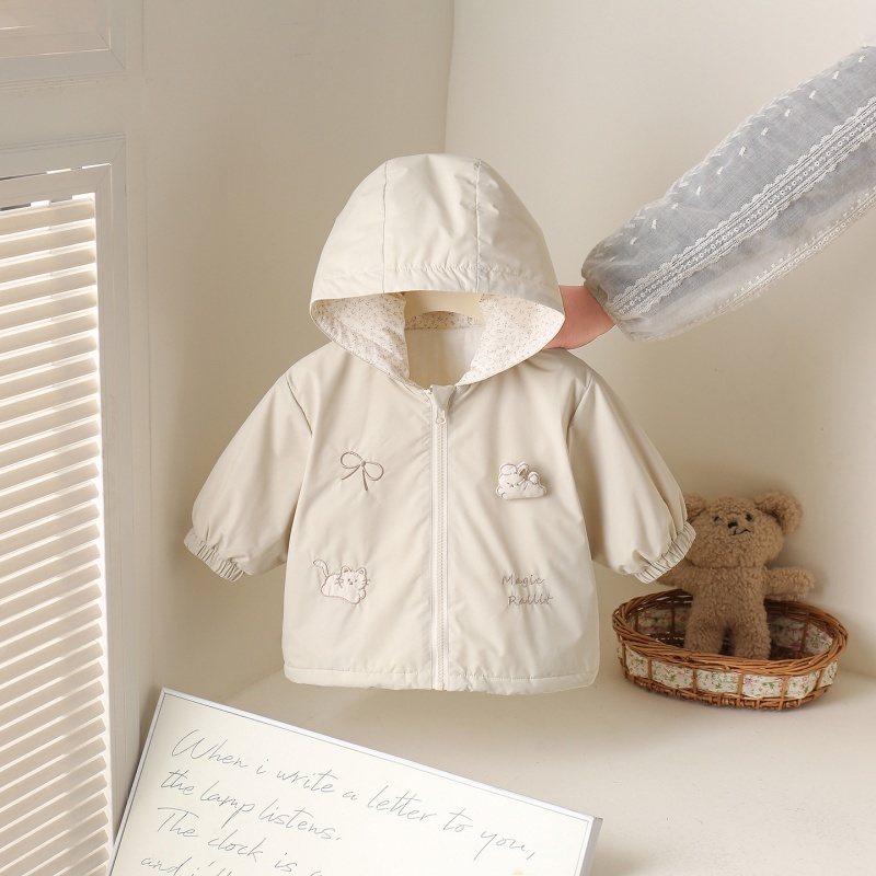 Baby Girl Hooded Windproof Jacket Coat - kissminis
