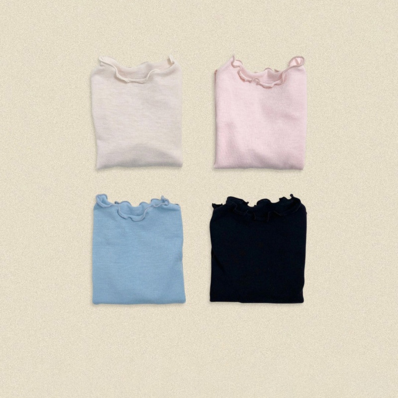 Solid Round Neck Kids Long Sleeve Tee