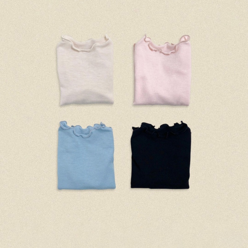 Solid Round Neck Kids Long Sleeve Tee