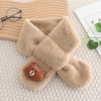 2pcs Baby Boy/Girl Bear Thickened Hooded with Scarf Set