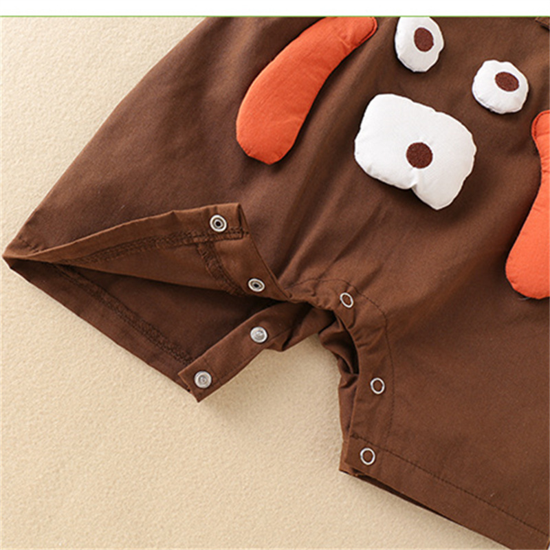 Baby Boy/Girl Cute Cartoon T-shirt+Romper 2pcs Set