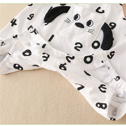Baby Boy/Girl Cute Puppy Cartoon Letter Romper