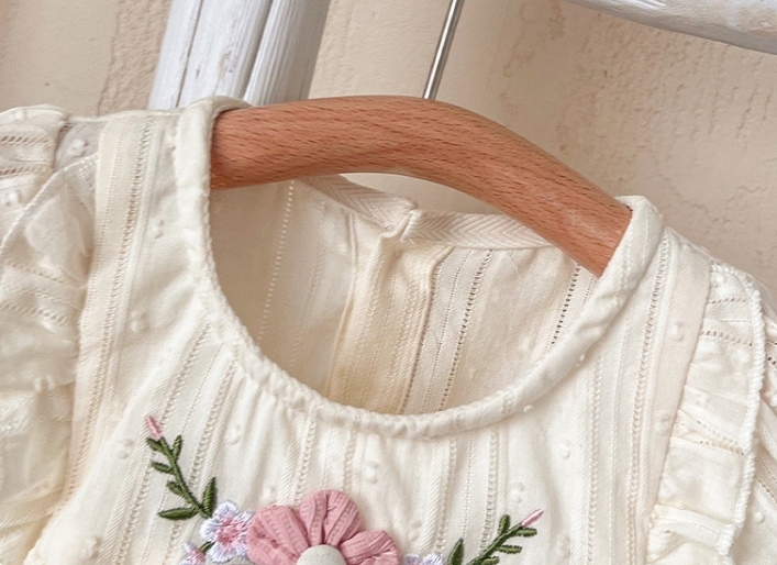 Baby Girl Floral Graphic Short Sleeve Romper