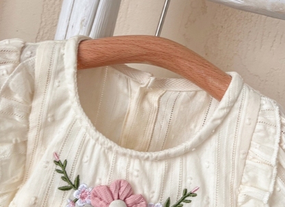 Baby Girl Floral Graphic Short Sleeve Romper