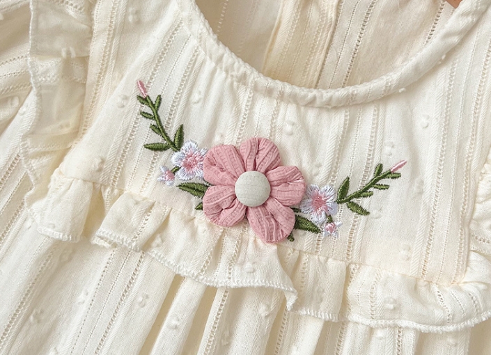 Baby Girl Floral Graphic Short Sleeve Romper