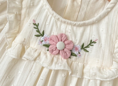 Baby Girl Floral Graphic Short Sleeve Romper