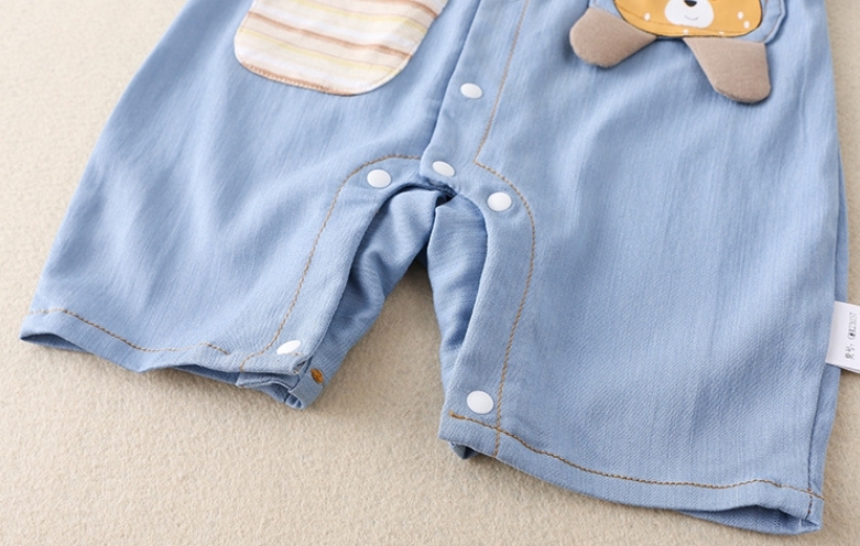 Baby Boy/Girl Cartoon Bear Stamp Duty Rromper