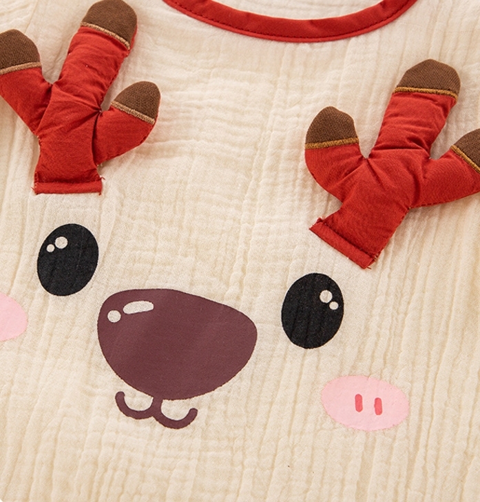 Baby Boy/Girl Cartoon Print Lie Fallow Rromper