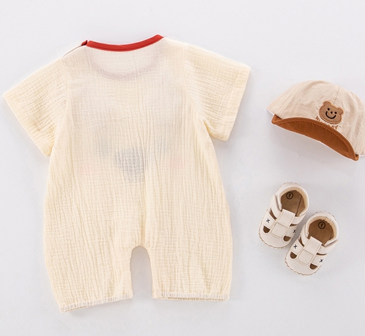 Baby Boy/Girl Cartoon Print Lie Fallow Rromper