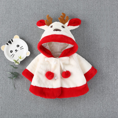 Plush Waistcoat Warm Hooded Cape