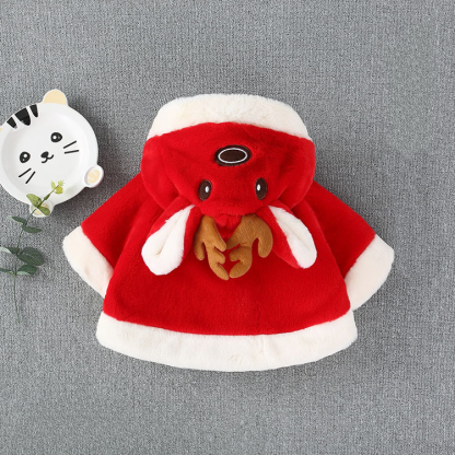 Plush Waistcoat Warm Hooded Cape