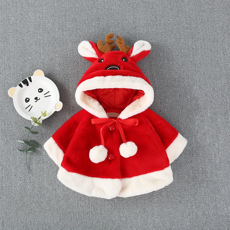 Plush Waistcoat Warm Hooded Cape