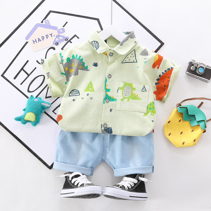 2pcs Toddler Dinosaurs Pattern Sweatshirt and Pant Set