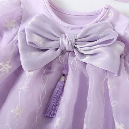 Baby Girl Big Bow Bodysuit with Hat