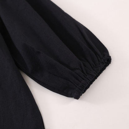 Baby Girl Bow Embroidery Long Sleeve Dress