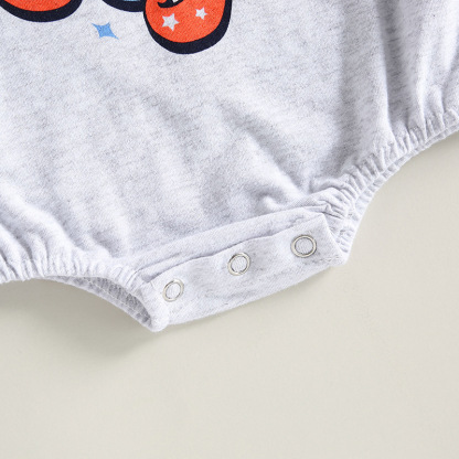 Baby Boy/Girl Independence Day Monogram Print Short Sleeve Bodysuit