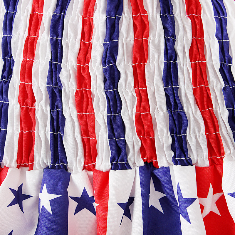 Baby Girl Independence Day Strappy Ensign Print Dress