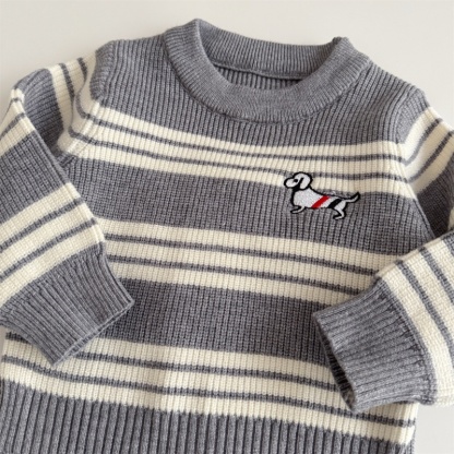 Baby Boy Sweater Stripe Two-Piece Set