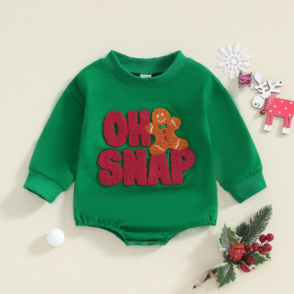 Baby Embroidered Letter Print Bodysuit