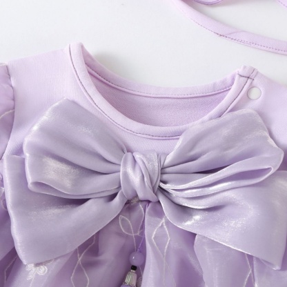 Baby Girl Big Bow Bodysuit with Hat