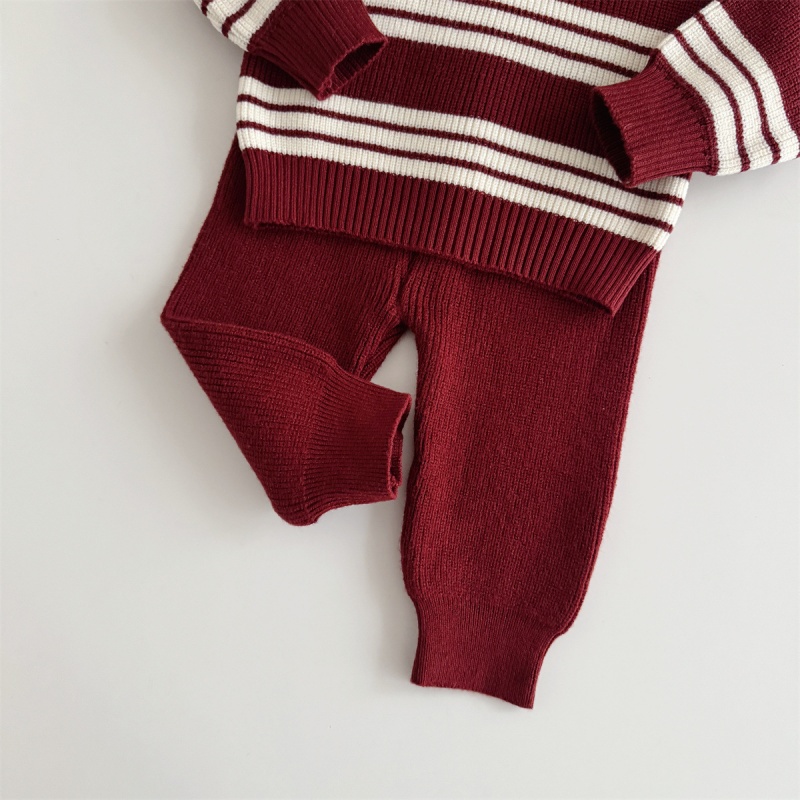 Baby Boy Sweater Stripe Two-Piece Set