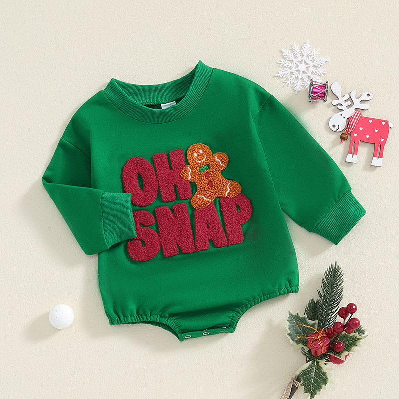 Baby Embroidered Letter Print Bodysuit
