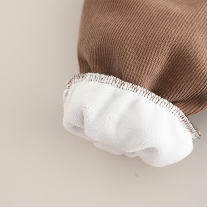 2pcs Baby Boy/Girl Bear Thickened Hooded with Scarf Set
