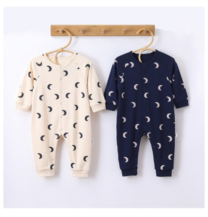 Baby Boy/Girl Cute Puppy Moon Long Sleeve Romper