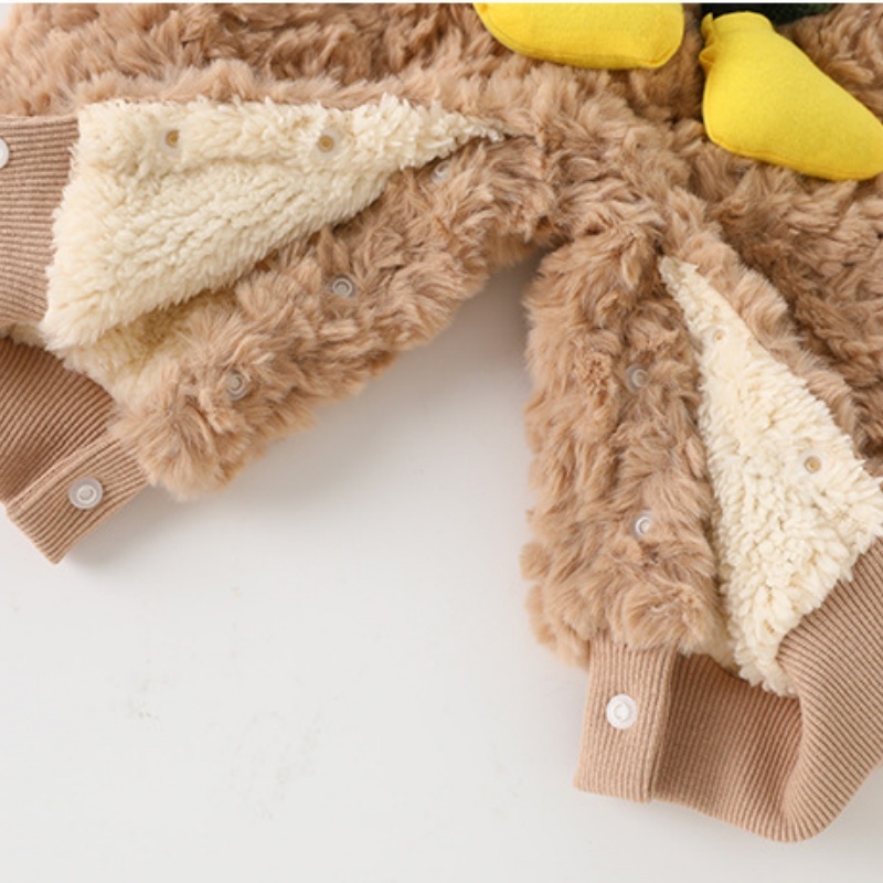 Baby Cute Bear Plush Thickened Romper