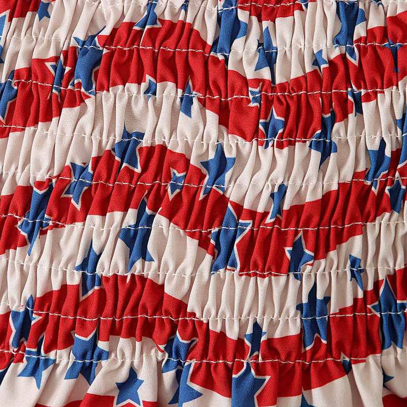 Baby Girl Independence Day Strappy Print Dress