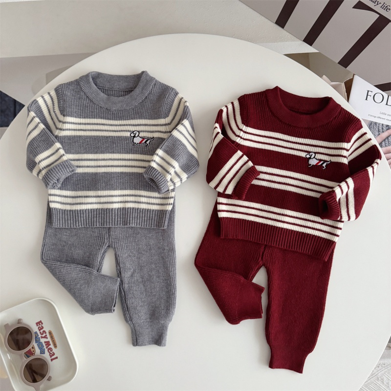 Baby Boy Sweater Stripe Two-Piece Set