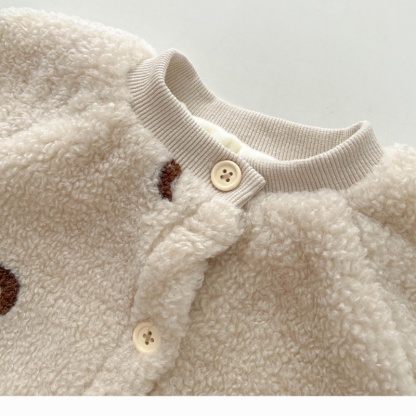 Baby Cute Moon Embroidery Padded Warmth Romper