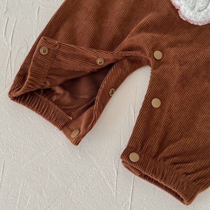 Christmas Santa Embroidered Baby Bodysuit Romper