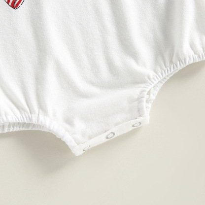 Baby Boy/Girl Independence Day Monogram Print Short Sleeve Bodysuit