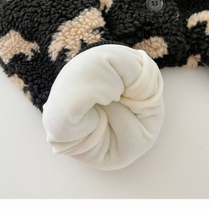 Baby Boy/Girl Cute Animal Lambswool Thickened Romper