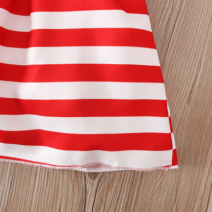 Baby Girl Independence Day Strappy Ensign Print Dress